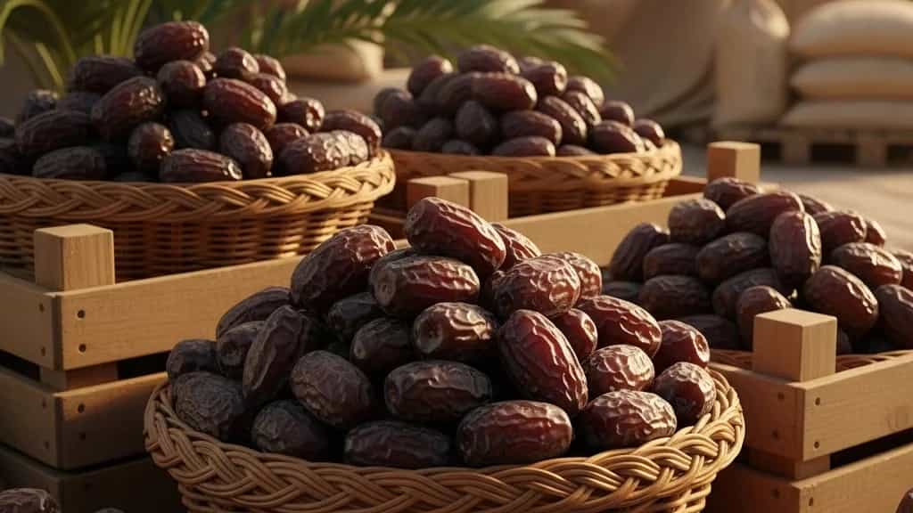 فروشگاه خرما سیاه دانه تامین کننده اصلی خرمای مضافتی صادراتی